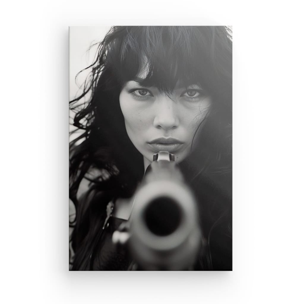 Wilde Stärke Wandbild Schwarz-Weiß