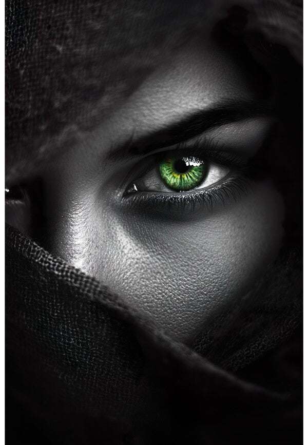 Wandbild Grün Mystischer Blick