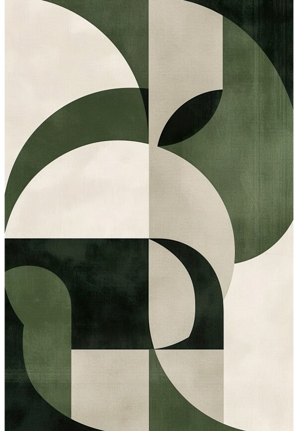 Wandbild Grün Organische Geometrie