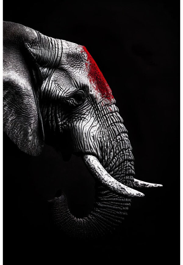 Wandbild Elefant Kontrast-Profil