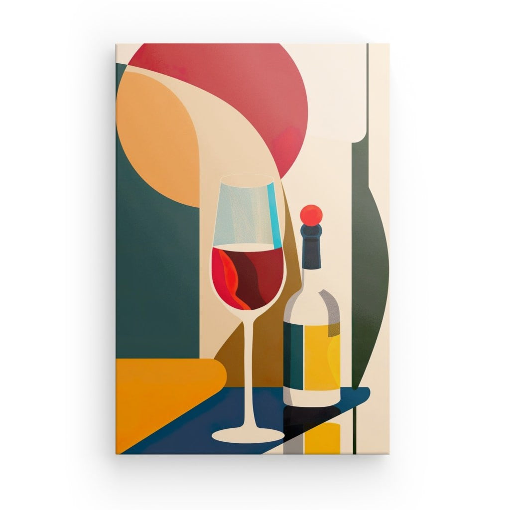 Wandbild Abstrakt Geometrischer Wein