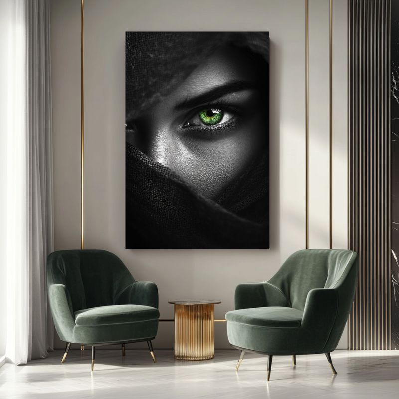 Wandbild Grün Mystischer Blick