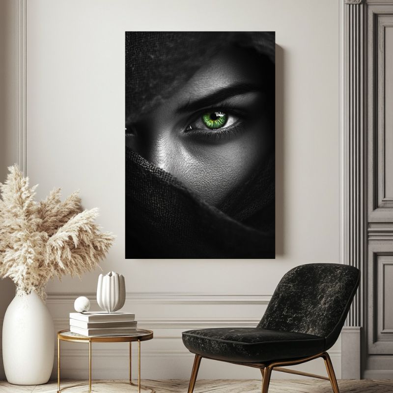Wandbild Grün Mystischer Blick