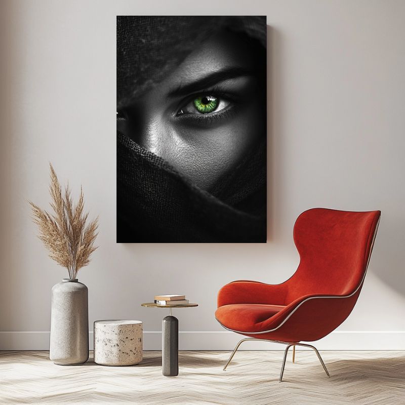 Wandbild Grün Mystischer Blick