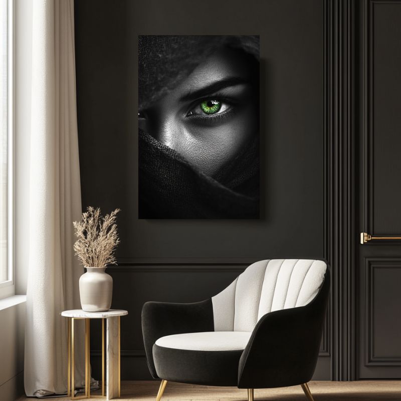 Wandbild Grün Mystischer Blick