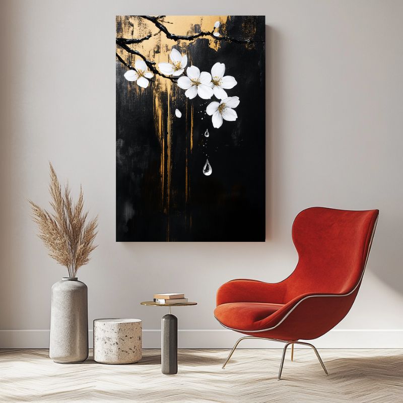 Wandbild Modern Kirschblüten