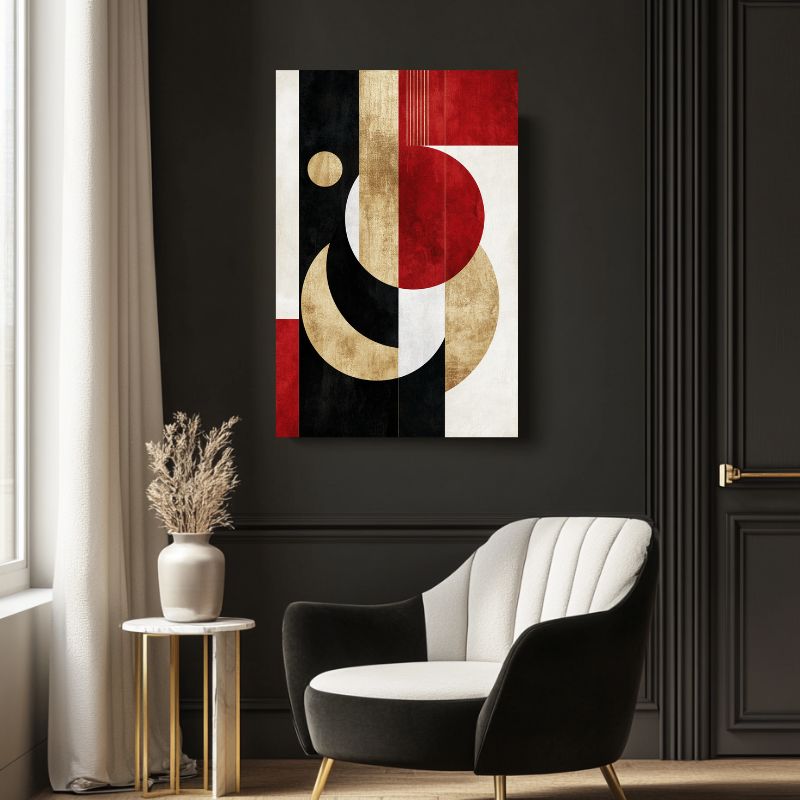 Wandbild Wohnzimmer Abstrakt Rot