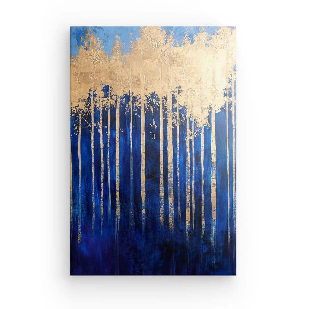 Wandbild Wohnzimmer Goldener Wald