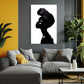 African Profile Black & White Canvas