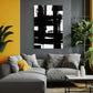 Pinselstriche Wandbild Schwarz-Weiß