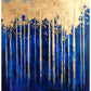 Wandbild Wohnzimmer Goldener Wald