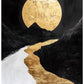 Wandbild Modern Goldener Mond