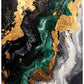 Wandbild Abstrakt Grün und Gold