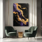 Wandbild Abstrakt Violett und Gold