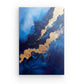 Wandbild Blau Goldener Fluss