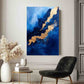 Wandbild Blau Goldener Fluss