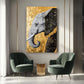 Wandbild Elefant Goldenes Mosaik