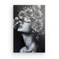 Wandbild Modern Silberne Rosen
