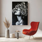 Wandbild Modern Silberne Rosen