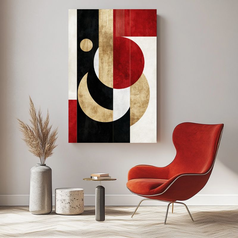Wandbild Wohnzimmer Abstrakt Rot